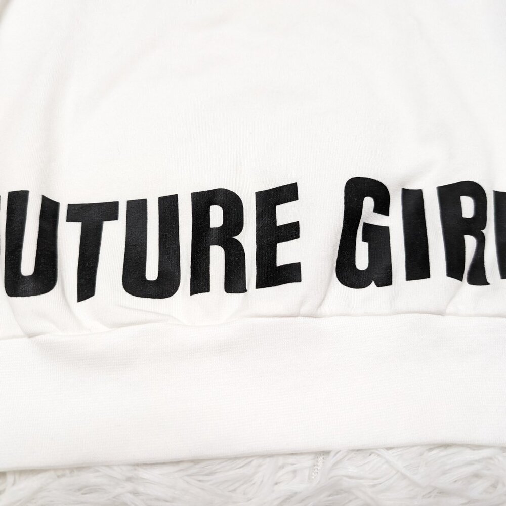 Kappa Girls Crew Neck White Pullover Loopknit Long Sleeve Sweatshirt NWOT - Picture 8 of 11